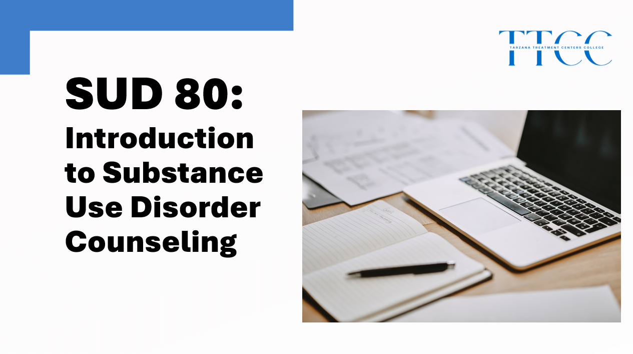 SUD 80: Introduction to Substance Use Disorder Counseling